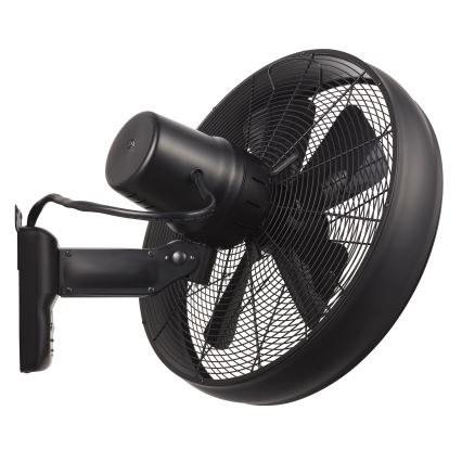 Lucci air 213124 - Wandventilator BREEZE 55W/230V schwarz + Fernbedienung