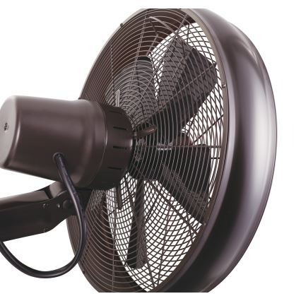 Lucci air 213125 - Wandventilator BREEZE 55W/230V schwarz/braun + Fernbedienung