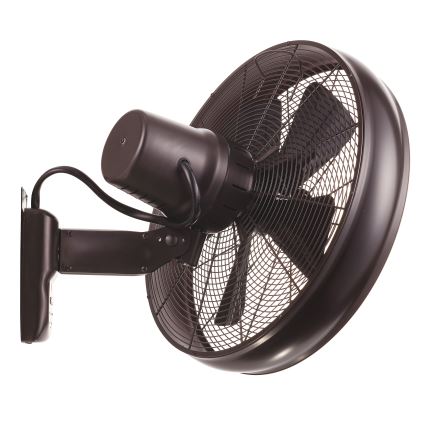 Lucci air 213125 - Wandventilator BREEZE 55W/230V schwarz/braun + Fernbedienung