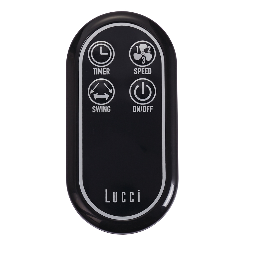 Lucci air 213125 - Wandventilator BREEZE 55W/230V schwarz/braun + Fernbedienung