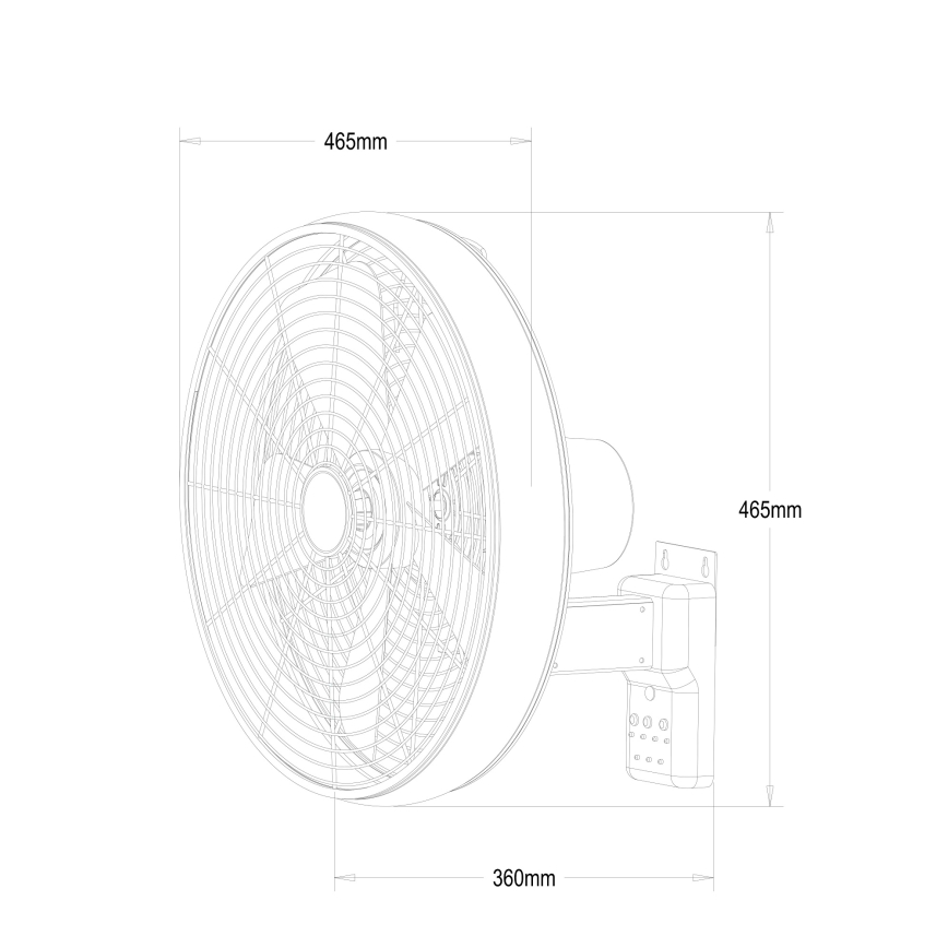 Lucci air 213125 - Wandventilator BREEZE 55W/230V schwarz/braun + Fernbedienung