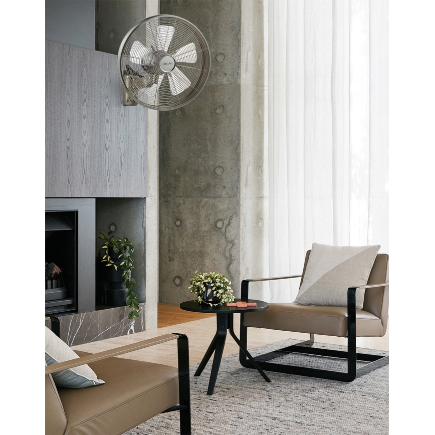 Lucci air 213126 - Wandventilator BREEZE 55W/230V matt Chrom + Fernbedienung