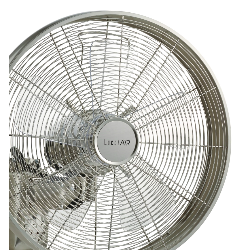 Lucci air 213126 - Wandventilator BREEZE 55W/230V matt Chrom + Fernbedienung