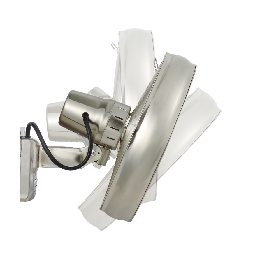Lucci air 213126 - Wandventilator BREEZE 55W/230V matt Chrom + Fernbedienung