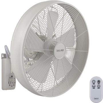 Lucci Air 213128EU - Wandventilator BREEZE 55W/230V weiß Ø 46 cm + Fernbedienung
