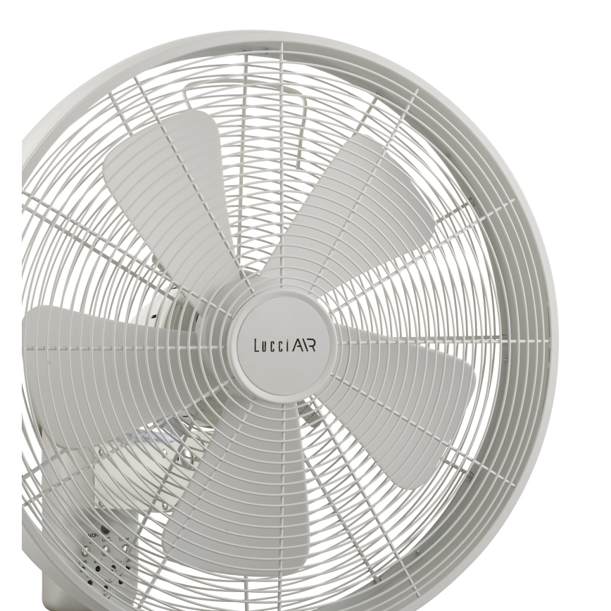 Lucci Air 213128EU - Wandventilator BREEZE 55W/230V weiß Ø 46 cm + Fernbedienung