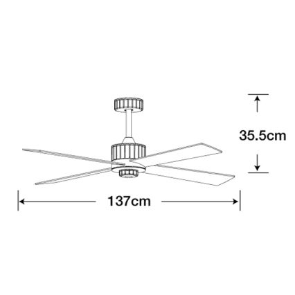 Lucci air 213170 - LED-Deckenventilator NEWPORT Wenge/braun + Fernbedienung