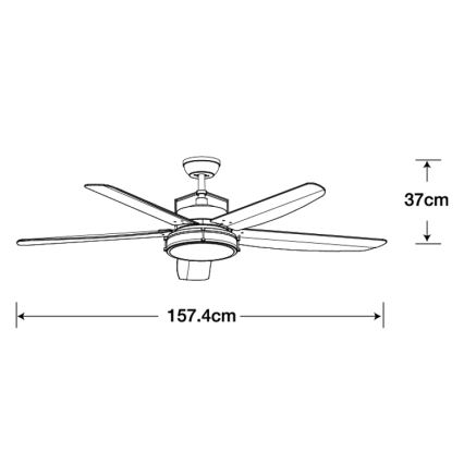 Lucci air 213176 - Dimmbarer LED-Deckenventilator LOUISVILLE 1xGX53/18W/230V Holz/weiß + Fernbedienung