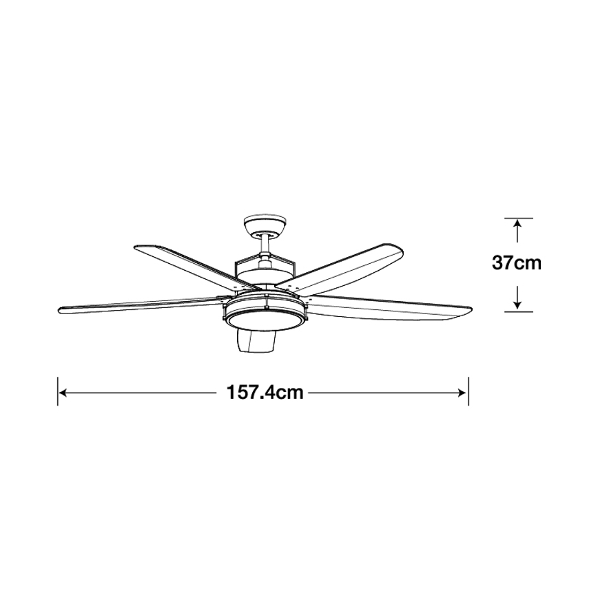 Lucci air 213176 - Dimmbarer LED-Deckenventilator LOUISVILLE 1xGX53/18W/230V Holz/weiß + Fernbedienung