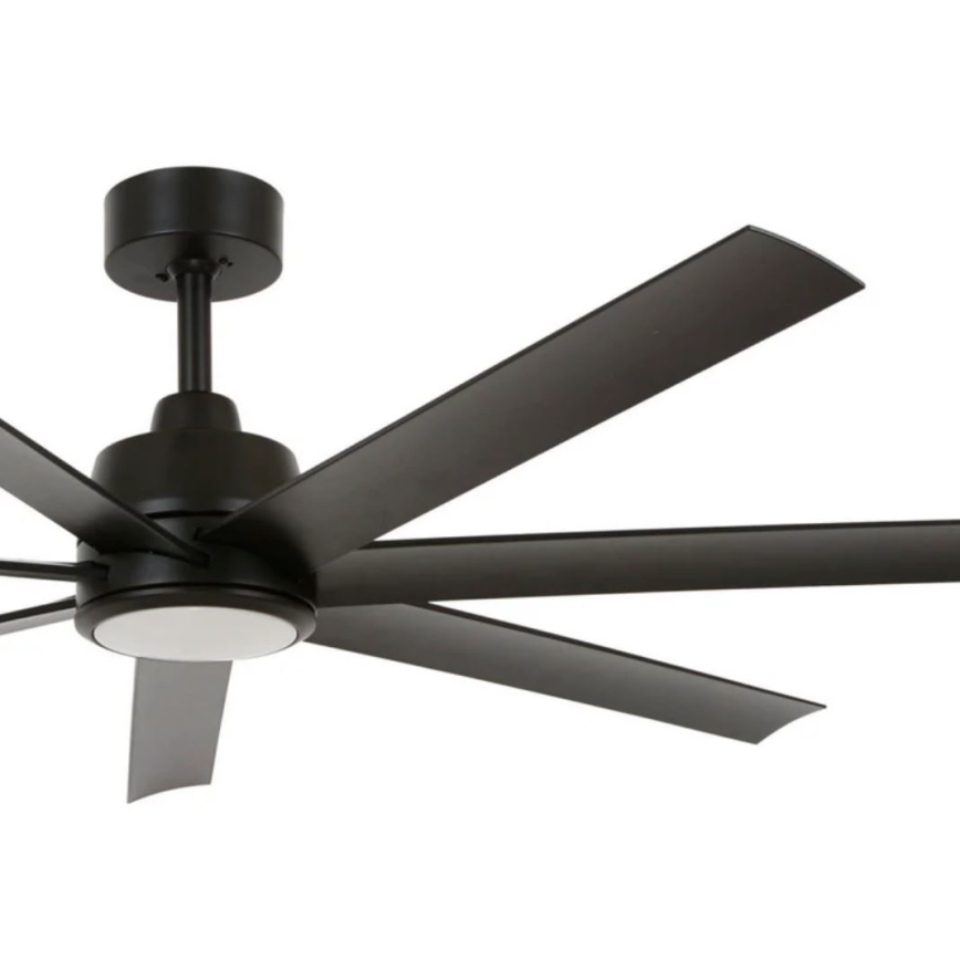 Lucci Air 21318349 - Dimmbarer LED-Deckenventilator ATLANTA 1xGX53/12W/230V d 142 cm schwarz + Fernbedienung