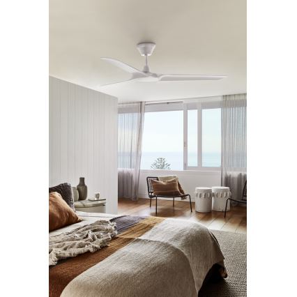 Lucci Air 21321549 - Deckenventilator ABYSS Ø 142 cm IP66 Weiß + Fernbedienung
