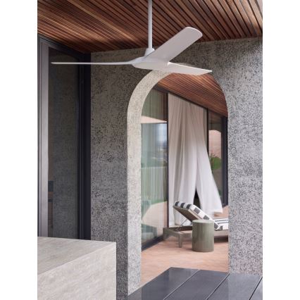 Lucci Air 21321549 - Deckenventilator ABYSS Ø 142 cm IP66 Weiß + Fernbedienung