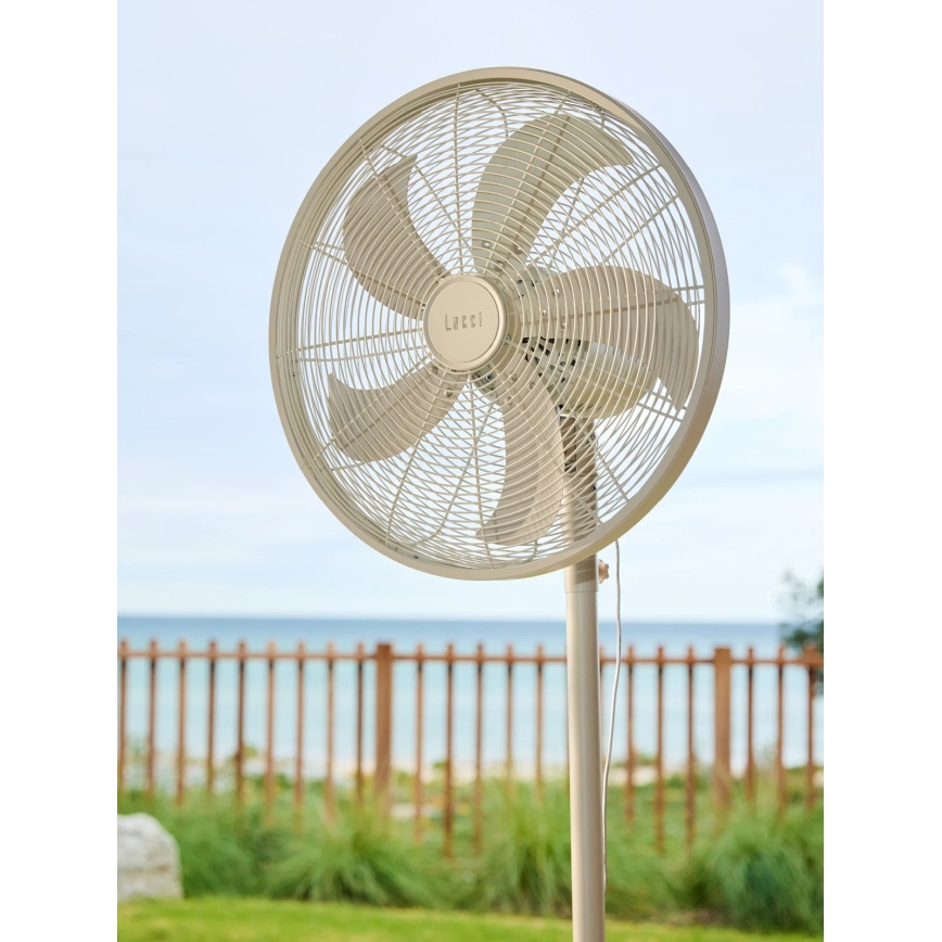 Lucci Air 21326449 - Standventilator GLIDE, 36 W/230 V, Ø 45 cm, weiß