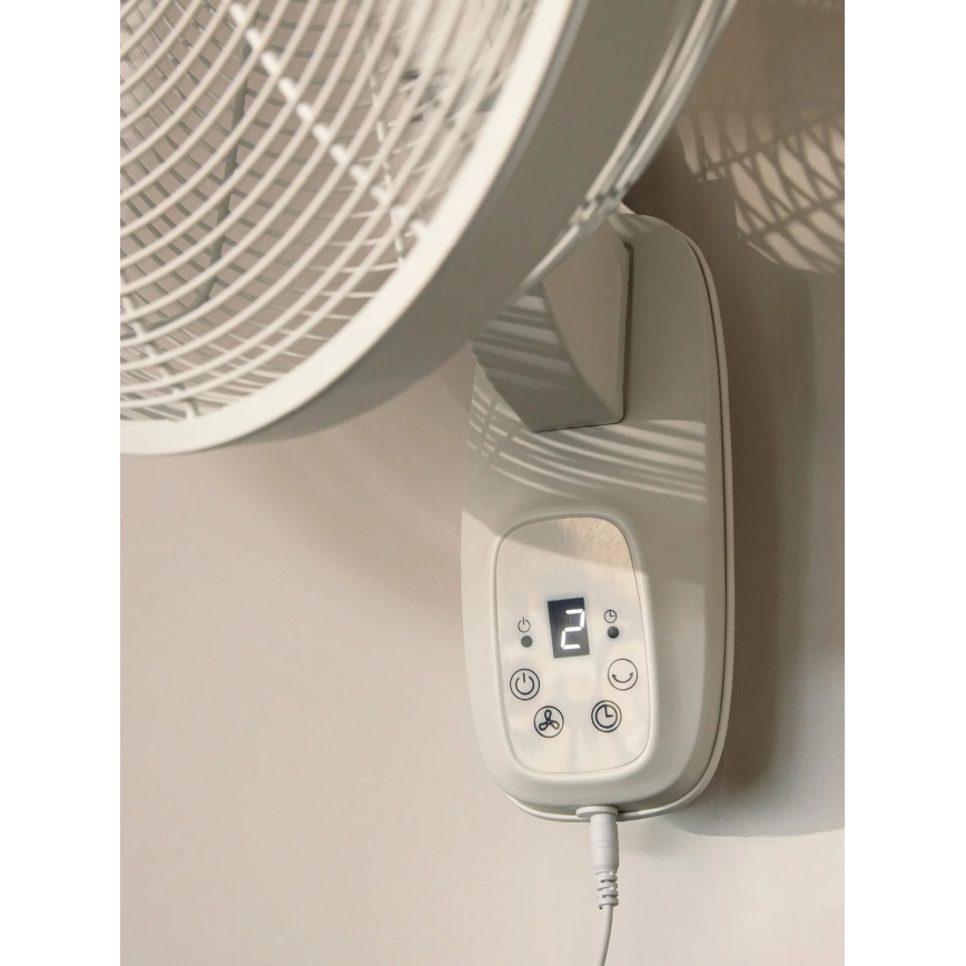 Lucci Air 21326649 - Wandventilator GLIDE 36W/230V, Durchmesser 45 cm, weiß + Fernbedienung