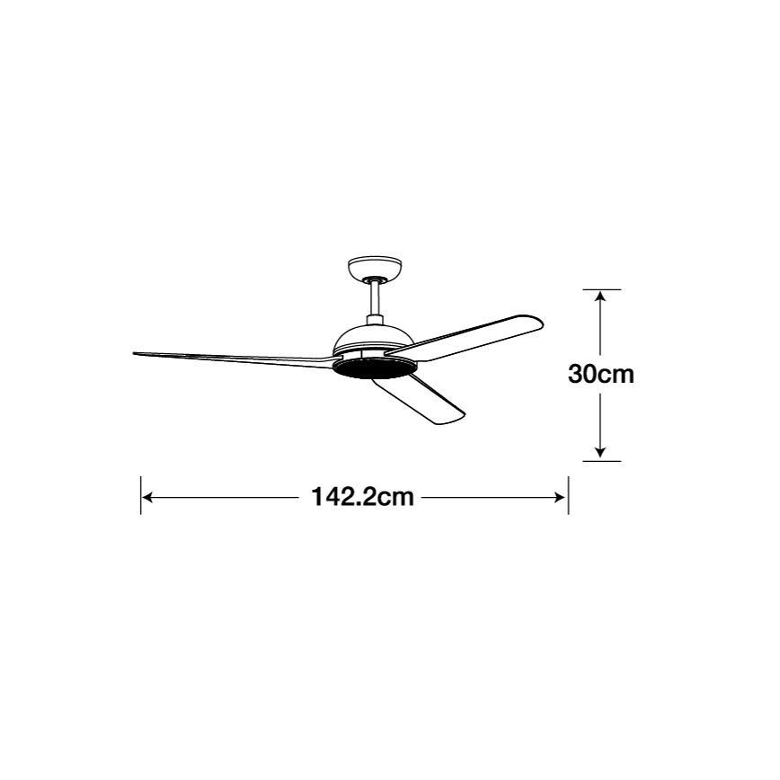 Lucci air 213301 - Dimmbarer LED-Deckenventilator UNIONE 1xGX53/12W/230V braun/glänzendes Chrom + Fernbedienung