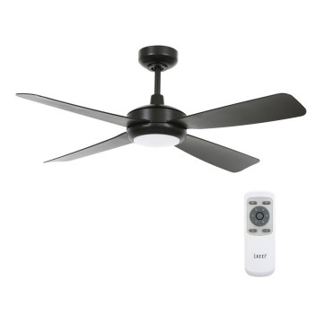 Lucci air 213303 - Dimmbarer LED-Deckenventilator SLIPSTREAM 1xGX53/12W/230V schwarz + Fernbedienung