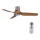 Lucci air 213355 - Dimmbarer LED-Deckenventilator NAUTICA 1xGX53/12W/230V braun/glänzendes Chrom + Fernbedienung
