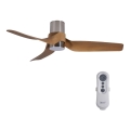 Lucci air 213355-LED Dimmbarer Deckenventilator NAUTICA 1xGX53/12W/230V Braun/Glänzender Chrom + Fernbedienung