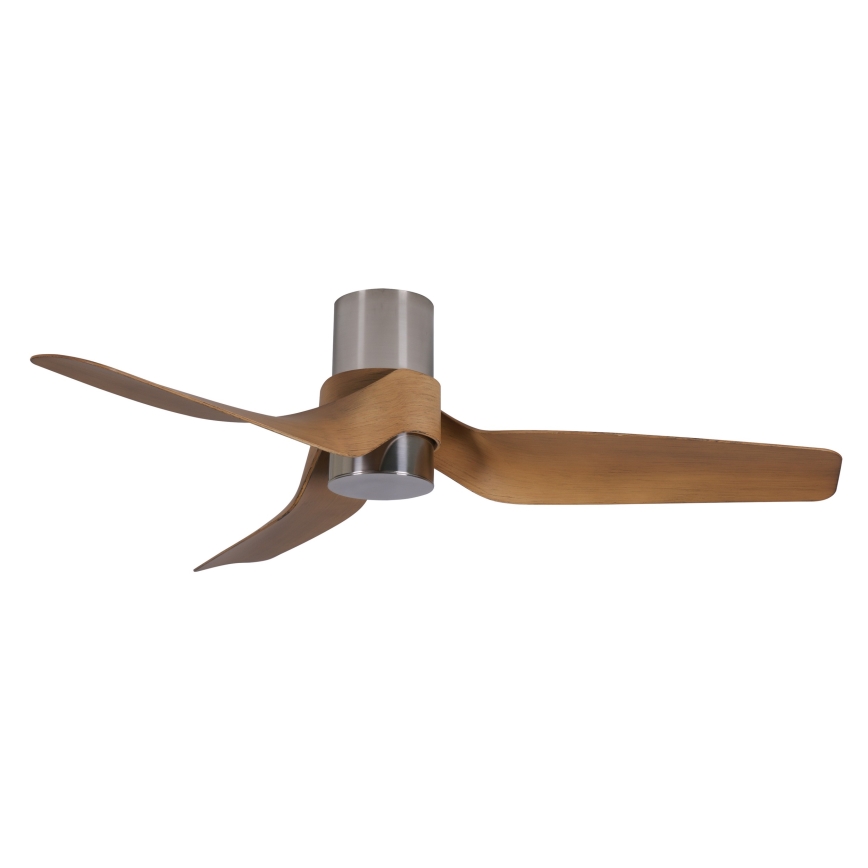 Lucci air 213355-LED Dimmbarer Deckenventilator NAUTICA 1xGX53/12W/230V Braun/Glänzender Chrom + Fernbedienung