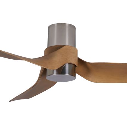 Lucci air 213355-LED Dimmbarer Deckenventilator NAUTICA 1xGX53/12W/230V Braun/Glänzender Chrom + Fernbedienung