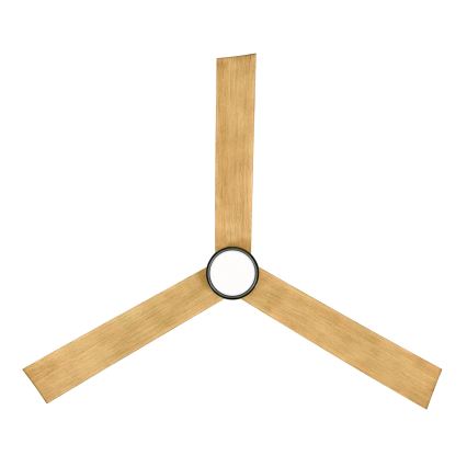 Lucci air 21610449 - Dimmbarer LED-Deckenventilator CLIMATE 1xGX53/12W/230V braun/glänzendes Chrom + Fernbedienung