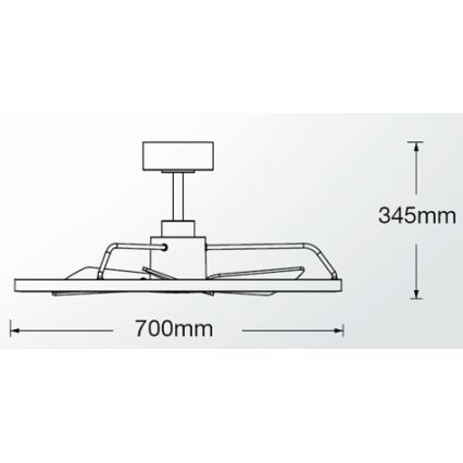 Lucci air 21611649 - Dimmbarer LED-Deckenventilator CESSNA LED/36W/230V 3000/4000/5000K golden + Fernbedienung