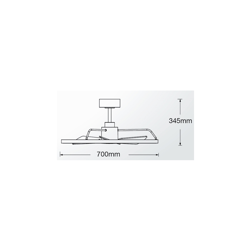 Lucci air 21611649 - Dimmbarer LED-Deckenventilator CESSNA LED/36W/230V 3000/4000/5000K golden + Fernbedienung
