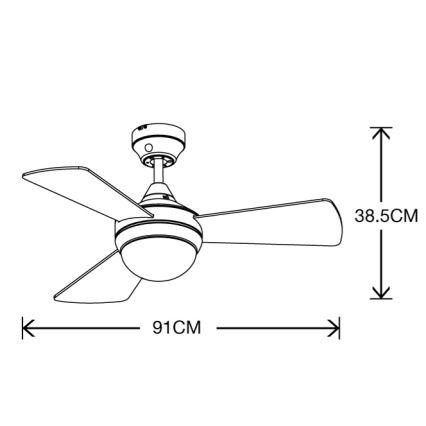 Lucci Air 512311 - Deckenventilator AIRLIE HUGGER 2xE27/15W/230V Holz/braun Ø 91 cm + Fernbedienung