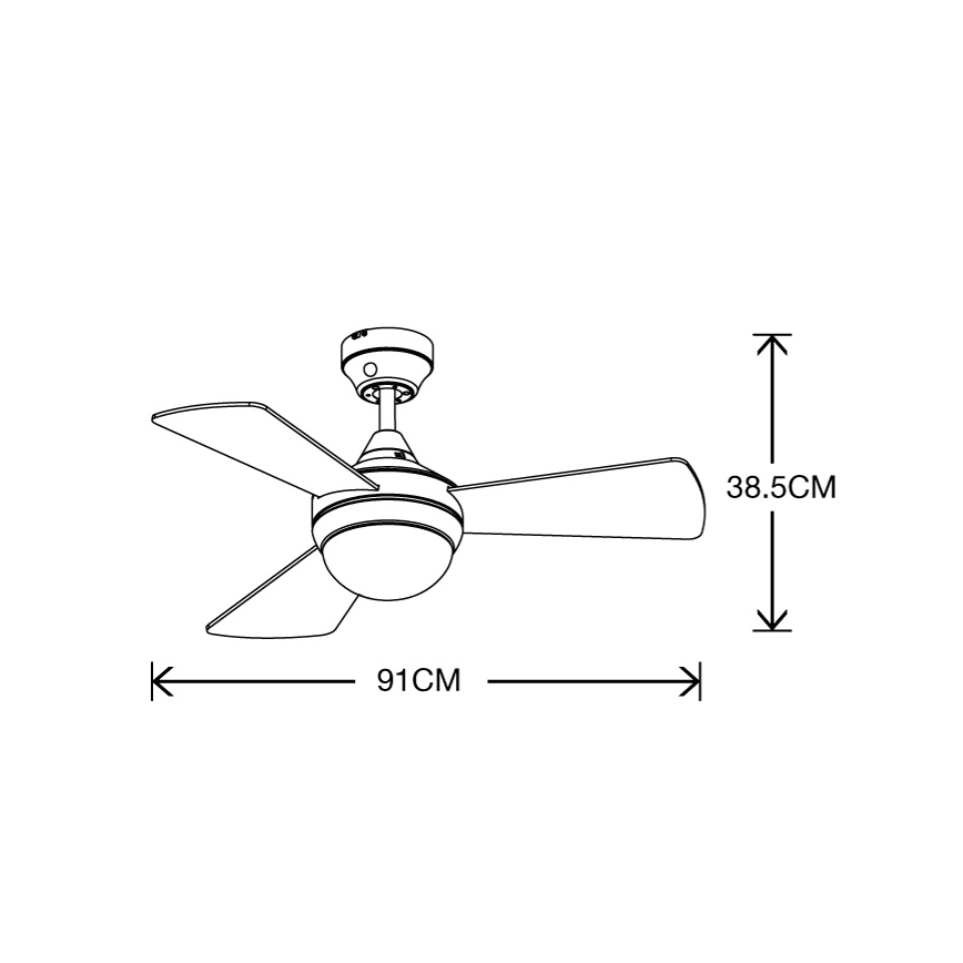 Lucci Air 512311 - Deckenventilator AIRLIE HUGGER 2xE27/15W/230V Holz/braun Ø 91 cm + Fernbedienung