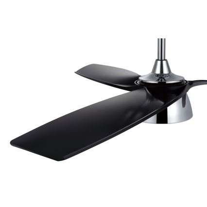 Lucci air 513072 - dimmbarer LED-Deckenventilator BRONX LED/18W/230V 3000/4000/6000K Schwarz/Hochglanz-Chrom Ø 132 cm + Fernbedienung