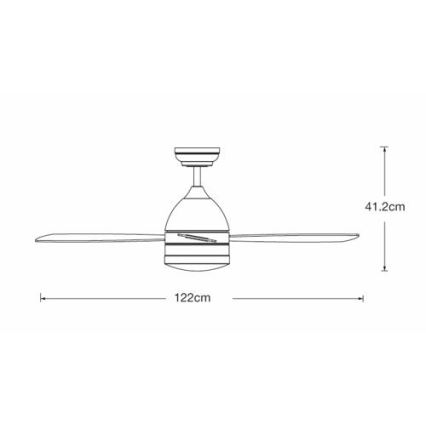 Lucci air 513075 - LED-Deckenventilator VECTOR LED/25W/230V 3000/4200/6500K weiß + Fernbedienung