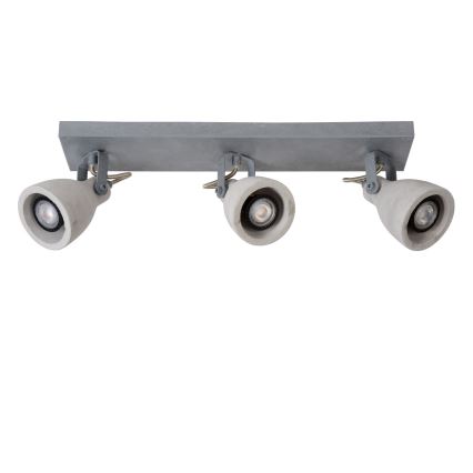Lucide 05910/15/36 - LED Spotlight CONCRI-LED 3xGU10/5W/230V grau