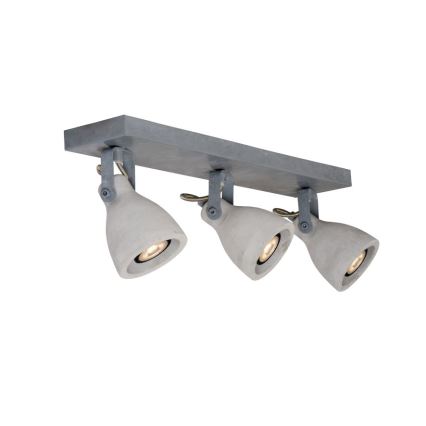 Lucide 05910/15/36 - LED Spotlight CONCRI-LED 3xGU10/5W/230V grau