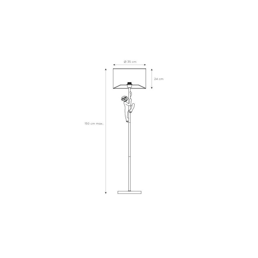 Lucide 10702/81/30 - Stehlampe CHIMP 1xE27/60W/230V 150cm