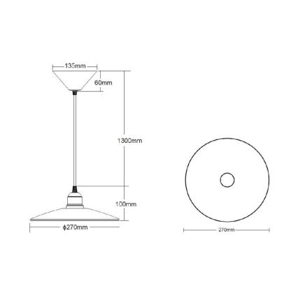 Lucide 11400/08/36 - LED Dimmbare Hängeleuchte 1xE27/7W/230V