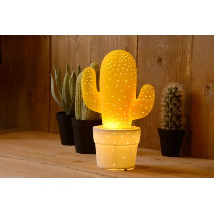 Lucide 13513/01/34 - Tischlampe CACTUS 1xE14/40W/230V gelb | Beleuchtung.de