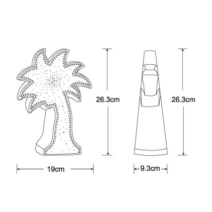 Lucide 13523/01/31 - Tischlampe PALM 1xE14/25W/230V weiß