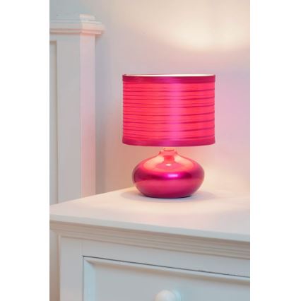 Lucide 14559/81/32 - Tischlampe TINA 1xE14/40W/230V rosa