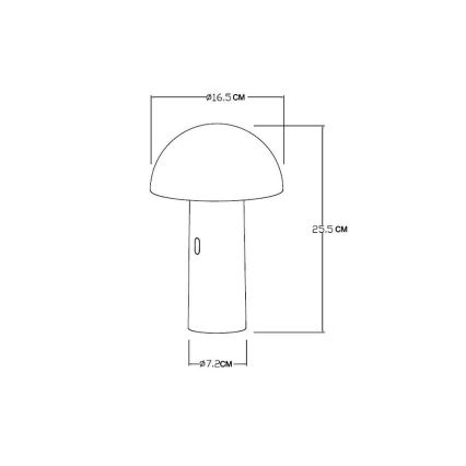 Lucide 15599/06/66 - LED Tischlampe FUNGO LED/7,5W/230V rosa
