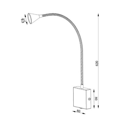 Lucide 18293/03/31 - LED Wandleuchte BUDDY LED/3W/230V