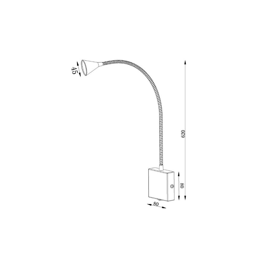 Lucide 18293/03/31 - LED Wandleuchte BUDDY LED/3W/230V