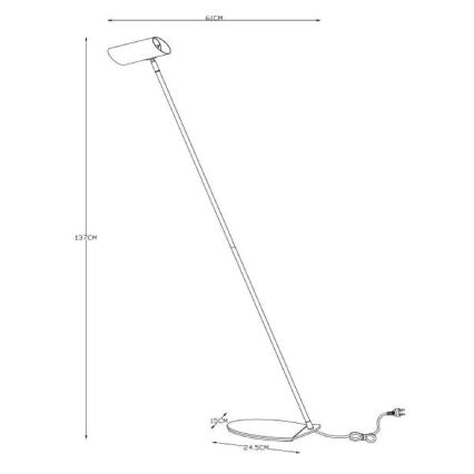 Lucide 19700/01/30 - Stehlampe HESTER 1xGU10/7W/230V schwarz