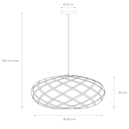 Lucide 21417/65/30 - Hängeleuchte WOLFRAM 1xE27/60W/230V