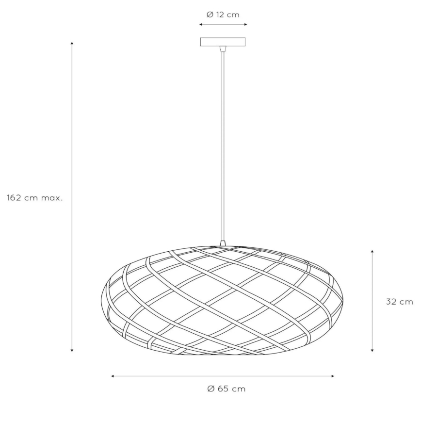 Lucide 21417/65/30 - Hängeleuchte WOLFRAM 1xE27/60W/230V