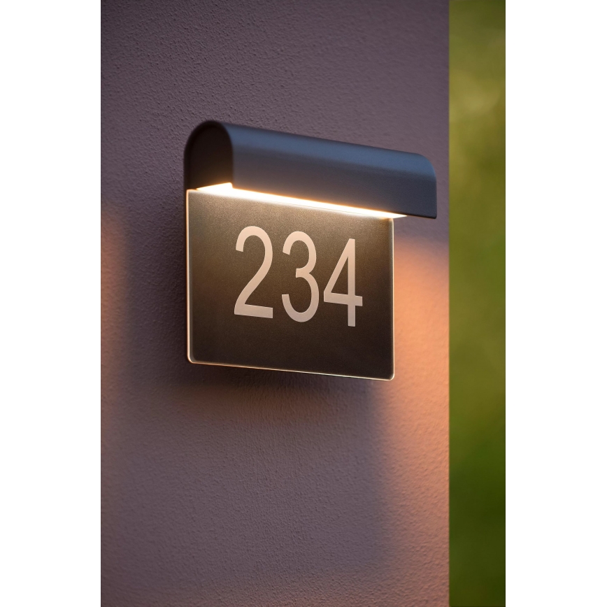 Lucide 27881/06/30 - LED Hausnummer THESI LED/6W/230V IP54