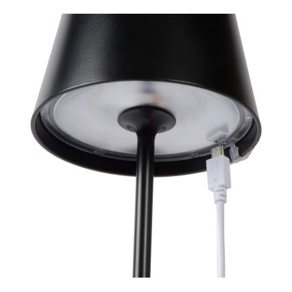 Lucide 27888/03/30 - LED dimmbare Tischleuchte JUSTIN LED/2,2W/5V IP54 schwarz