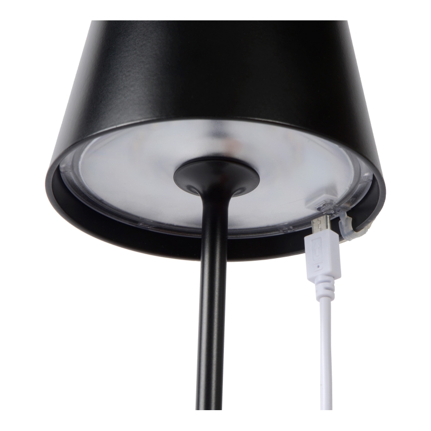 Lucide 27888/03/30 - LED dimmbare Tischleuchte JUSTIN LED/2,2W/5V IP54 schwarz