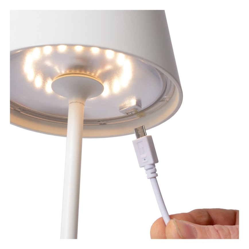Lucide 27888/03/31 - LED dimmbare Tischleuchte JUSTIN LED/2,2W/5V IP54 weiß