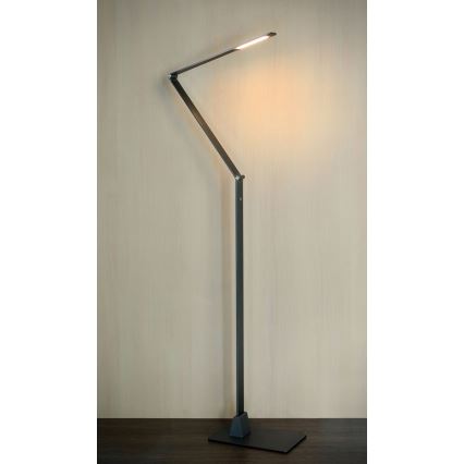 Lucide 35700/10/36 - LED Stehlampe FLATT LED/10W/230V grau