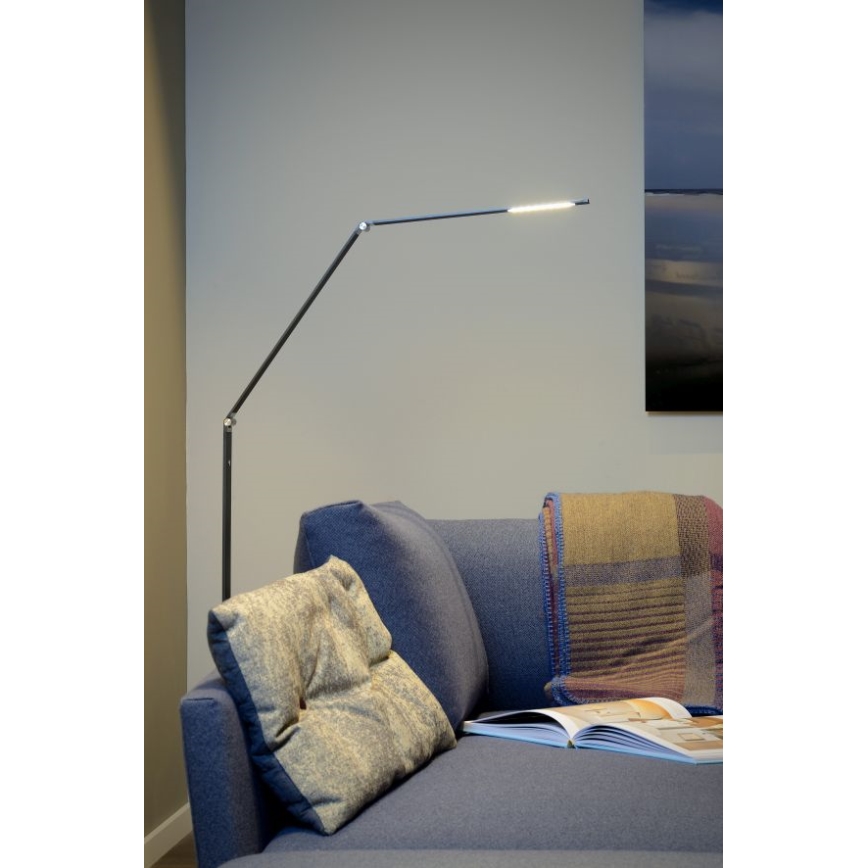 Lucide 35700/10/36 - LED Stehlampe FLATT LED/10W/230V grau